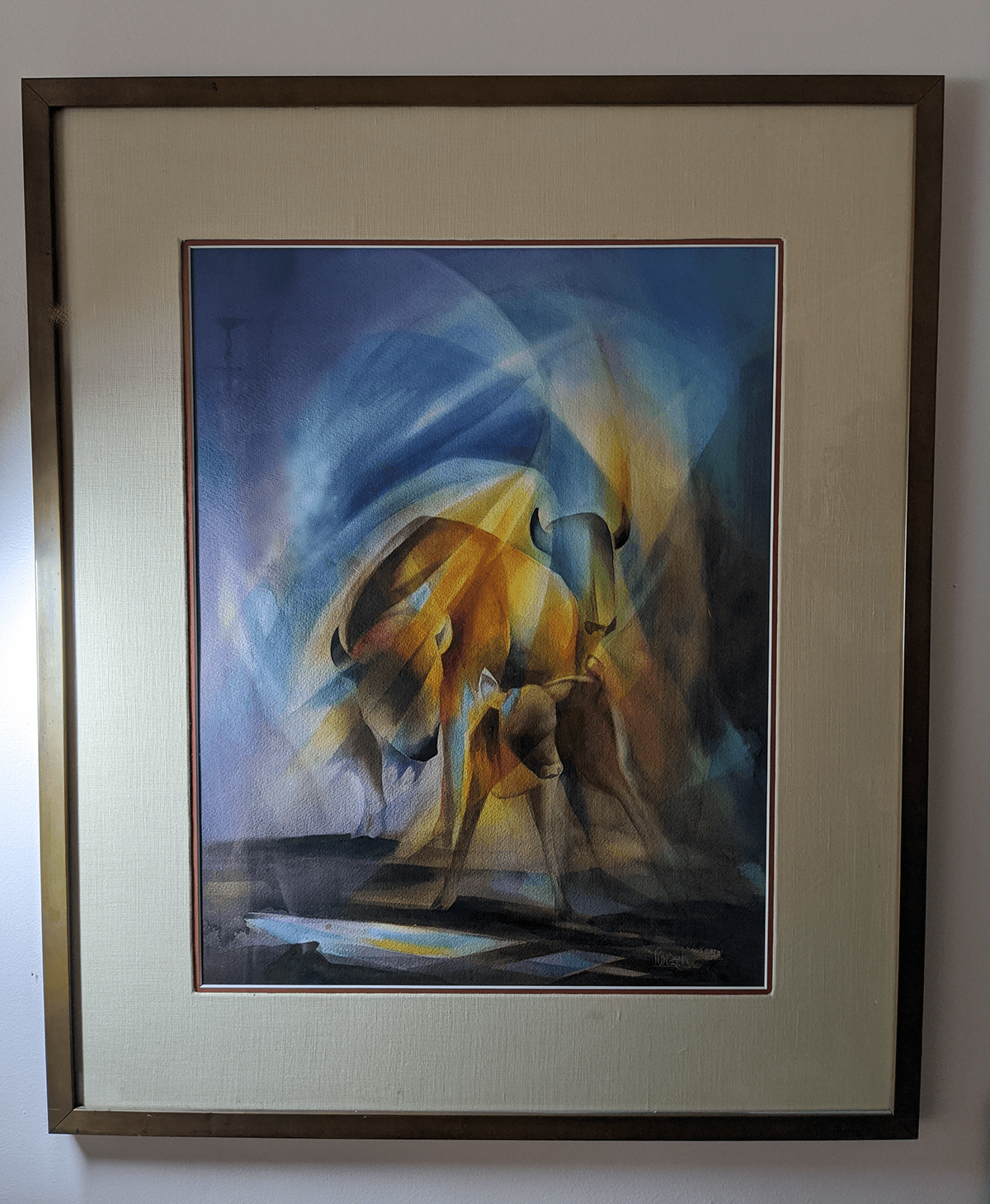 "Buffalo Family" Watercolor Painting by Leszek Forczek - Anthroposophy Shop