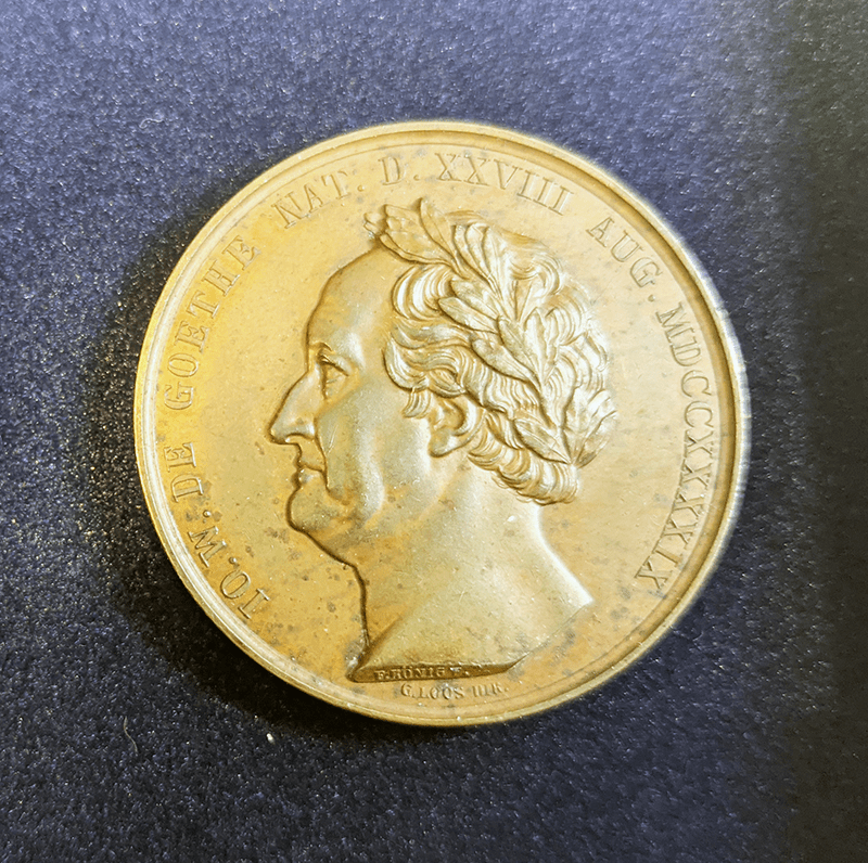 Commemorative Copper Medal of Johann Wolfgang von Goethe - Anthroposophy Shop