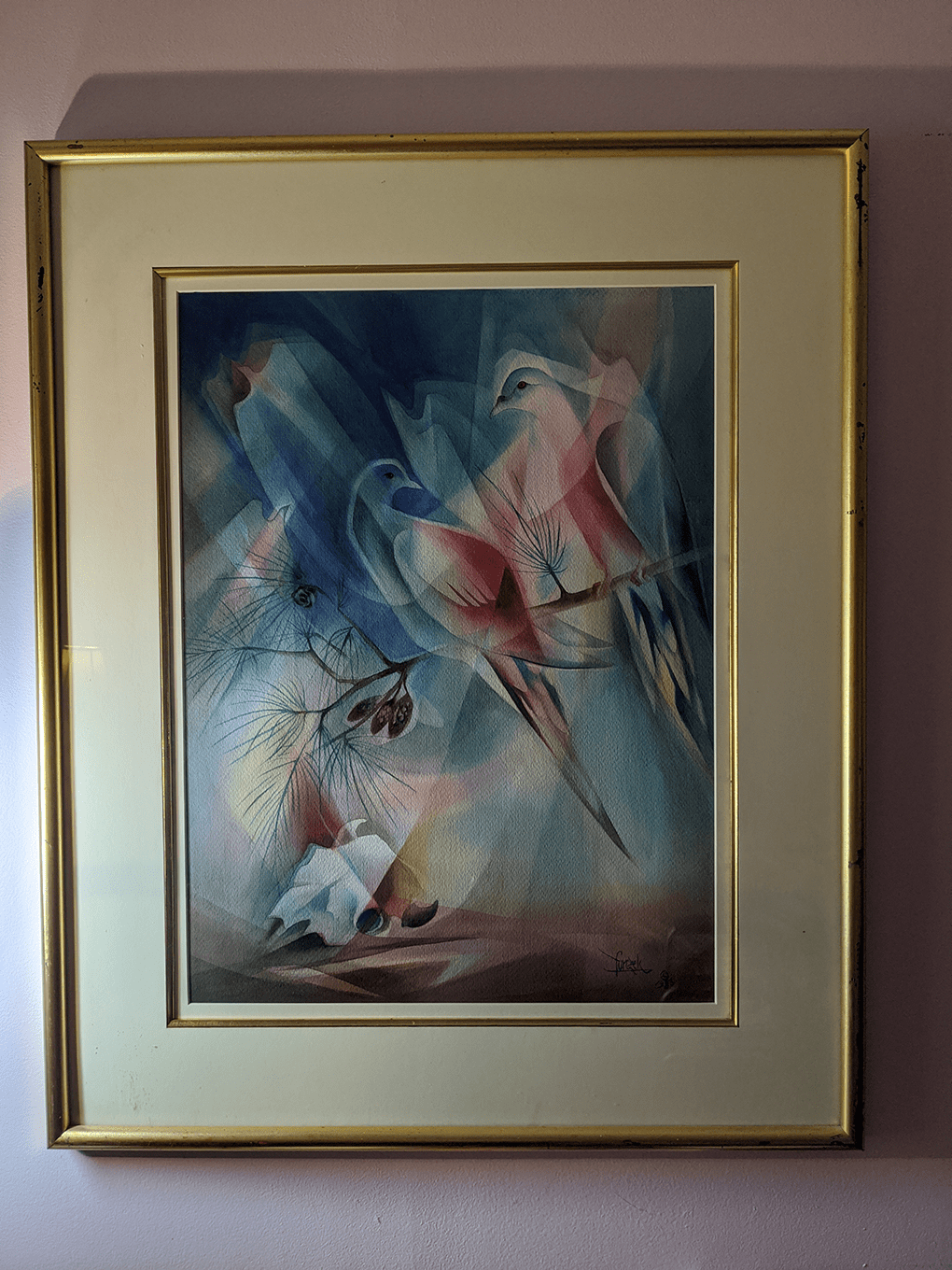 "Passenger Pigeons" Original Watercolor Painting by Leszek Forczek - Anthroposophy Shop