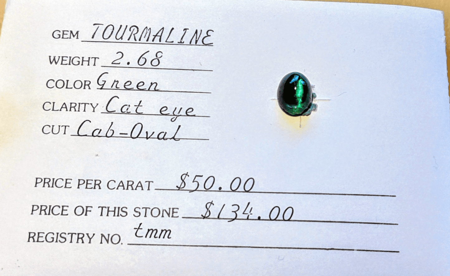Rare Cat's Eye Blue - Green Tourmaline (Christ Stone) - Anthroposophy Shop