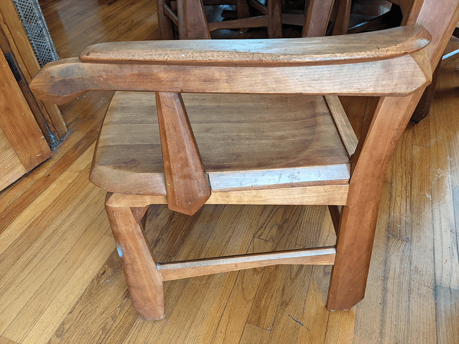 Solid Cherry Wood Anthroposophically Designed Handcrafted Dining Room Table with 12 Chairs plus a Lazy Susan - Anthroposophy Shop