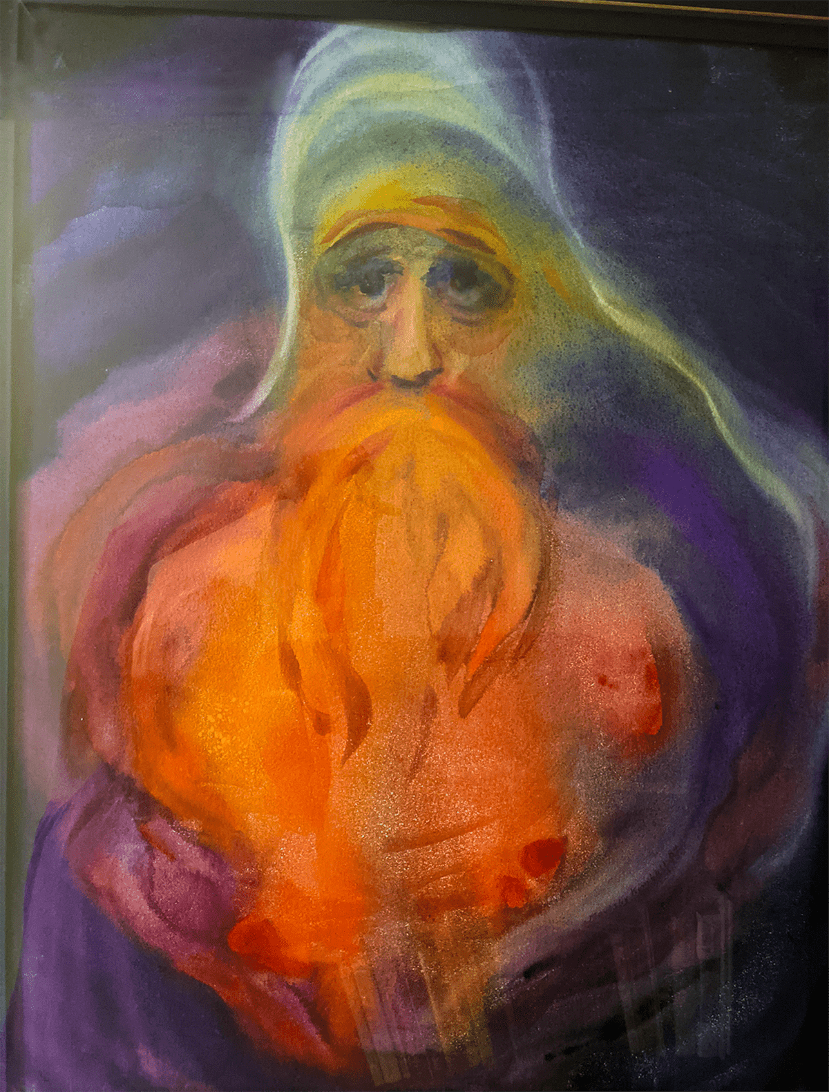 "The Last of the Old Seers" Watercolor Veil Painting by Maulsby Kimball - Anthroposophy Shop