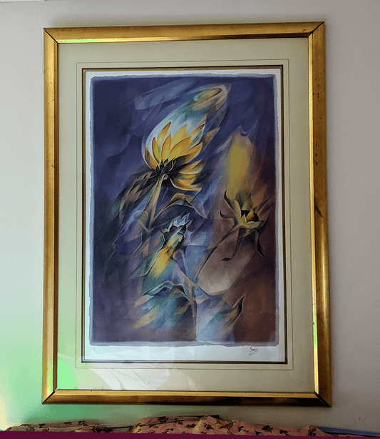 Dying Sunflower Watercolor Signed Print by Leszek Forczek - Anthroposophy Shop