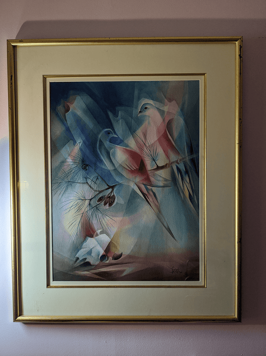 "Passenger Pigeons" Original Watercolor Painting by Leszek Forczek - Anthroposophy Shop