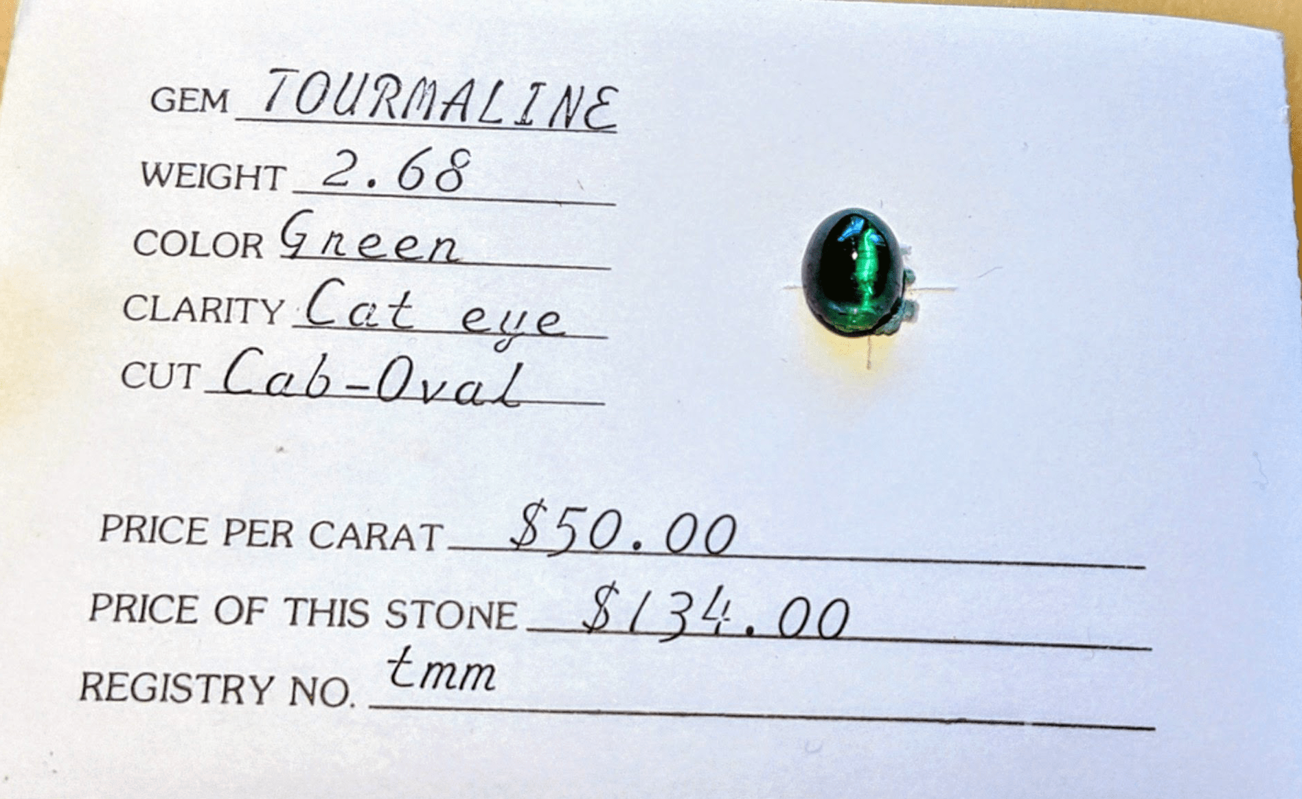 Rare Cat's Eye Blue - Green Tourmaline (Christ Stone) - Anthroposophy Shop